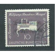 Alemania Federal Correo 1956 Yvert 105 usado Musica Mozart