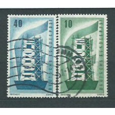 Alemania Federal Correo 1956 Yvert 117/8 usado Tema Europa