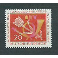 Alemania Federal Correo 1957 Yvert 133 ** Mnh Exposicióh Floral