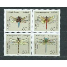 Alemania Federal Correo 1991 Yvert 1373/80 ** Mnh Fauna. Libelulas