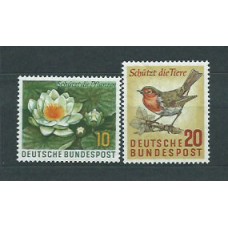 Alemania Federal Correo 1957 Yvert 146/7 ** Mnh Flora y Fauna