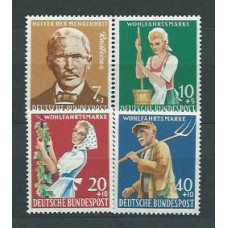 Alemania Federal Correo 1958 Yvert 168/71 (*) Mng