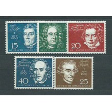 Alemania Federal Correo 1959 Yvert 188/92 ** Mnh Música Beethoven