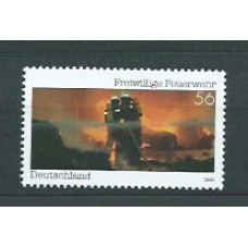 Alemania Federal Correo 2002 Yvert 2103 ** Mnh Bomberos