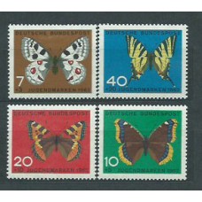 Alemania Federal Correo 1962 Yvert 248/51 ** Mnh Mariposas