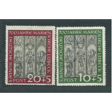 Alemania Federal Correo 1951 Yvert 25/6 (*) Mng