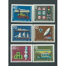 Alemania Federal Correo 1965 Yvert 340/5 ** Mnh Barco, Tren