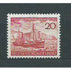 Alemania Federal Correo 1952 Yvert 37 ** Mnh Barco