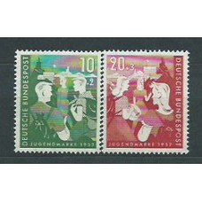 Alemania Federal Correo 1952 Yvert 39/40 (*) Mng