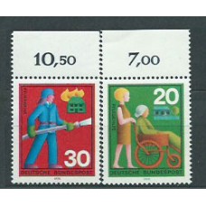 Alemania Federal Correo 1970 Yvert 491/2 ** Mnh