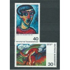 Alemania Federal Correo 1974 Yvert 647/8 ** Mnh Pintura