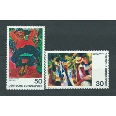 Alemania Federal Correo 1974 Yvert 665/6 ** Mnh Pintura