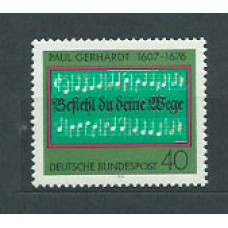 Alemania Federal Correo 1976 Yvert 742 ** Mnh Música