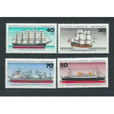 Alemania Federal Correo 1977 Yvert 776/9 ** Mnh Barcos