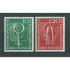 Alemania Federal Correo 1955 Yvert 93/4 ** Mnh Exposición Filatelica