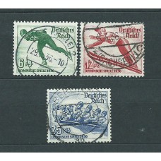 Alemania Imperio Correo 1935 Yvert 559/61 usado Juegos Olimpicos de Invierno