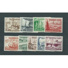 Alemania Imperio Correo 1937 Yvert 594/602 ** Mnh Barcos