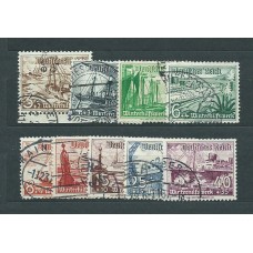 Alemania Imperio Correo 1937 Yvert 594/602 usado Barcos