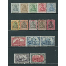 Alemania Imperio Correo 1902 Yvert 66/80 * Mh nº 80 reparado