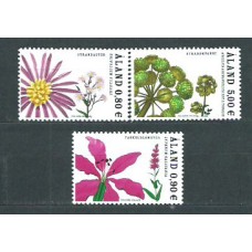 Aland Correo Yvert 274/6 Mnh ** Flora