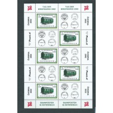 Austria - Correo 2002 Yvert 2212 minipliego ** Mnh Trenes