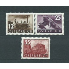 Austria - Correo 1937 Yvert 503/5 * Mh Trenes