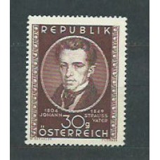 Austria - Correo 1949 Yvert 778 * Mh Personaje Strauss