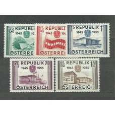 Austria - Correo 1955 Yvert 845/9 ** Mnh