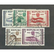 Austria - Correo 1955 Yvert 845/9 usado