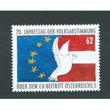 Austria - Correo 2014 Yvert 2973 ** Mnh 20 Anº Adhesion a la U. Europea