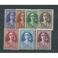 Belgica - Correo 1931 Yvert 326/32 * Mn Reina Elisabeth