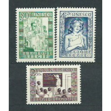 Belgica - Correo 1951 Yvert 842/4 ** Mnh UNESCO