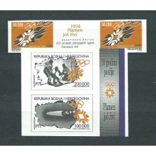 Bosnia - Correo 1994 Yvert 150+H.1 en pareja ** Mnh Olimpiadas de Sarajevo