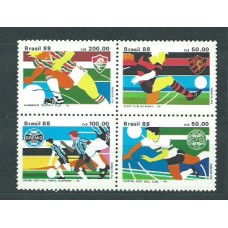 Brasil - Correo 1988 Yvert 1884/7 ** Mnh Deportes. Fútbol