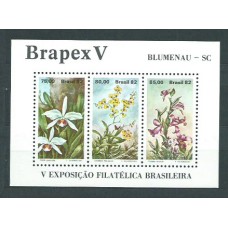 Brasil - Hojas 1982 Yvert 48 ** Mnh Flores