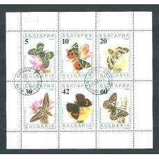 Bulgaria - Correo 1990 Yvert 3324/9 usado Fauna mariposas