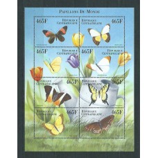 Centroafrica - Correo Yvert 1618DG/DP ** Mnh  Fauna mariposas