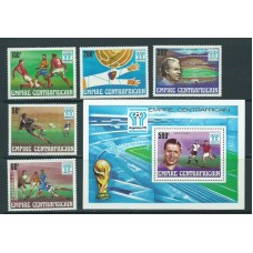 Centroafrica - Correo Yvert 315/19+H.20 ** Mnh  Deportes fútbol