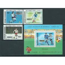 Centroafrica - Correo Yvert 531/3+H.59 ** Mnh  Deportes fútbol