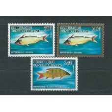 Centroafrica - Correo Yvert 853/5 ** Mnh  Fauna peces