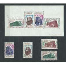 Centroafrica - Aereo Yvert 12/5+H.1 ** Mnh Trenes