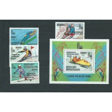 Centroafrica - Aereo Yvert 215/8+H.40 ** Mnh  Olimpiadas de Lake Placid