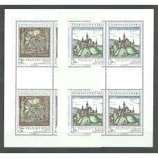 Checoslovaquia - Correo 1976 Yvert 2179/80 Minihoja ** Mnh Arte