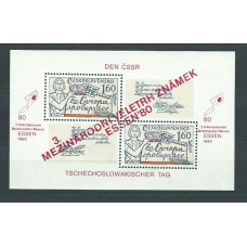 Checoslovaquia - Hojas 1977 Yvert 41 Sobrecarga leyenda ** Mnh