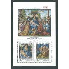 Checoslovaquia - Hojas 1989 Yvert 85 ** Mnh Pinturas