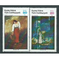 Chipre Turco - Correo Yvert 155/6 ** Mnh Pinturas