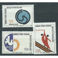 Chipre Turco - Correo Yvert  51/3 ** Mnh