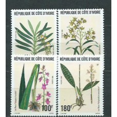 Costa de Marfil - Correo Yvert 965/8 ** Mnh  Flores