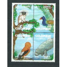 Colombia - Aereo 1993 Yvert 870/3 ** Mnh Upaep. Fauna