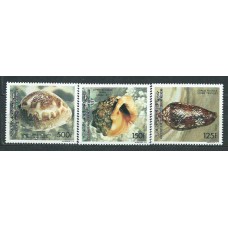 Comores - Correo 1992 Yvert 541/2+A 305 ** Mnh  Fauna conchas